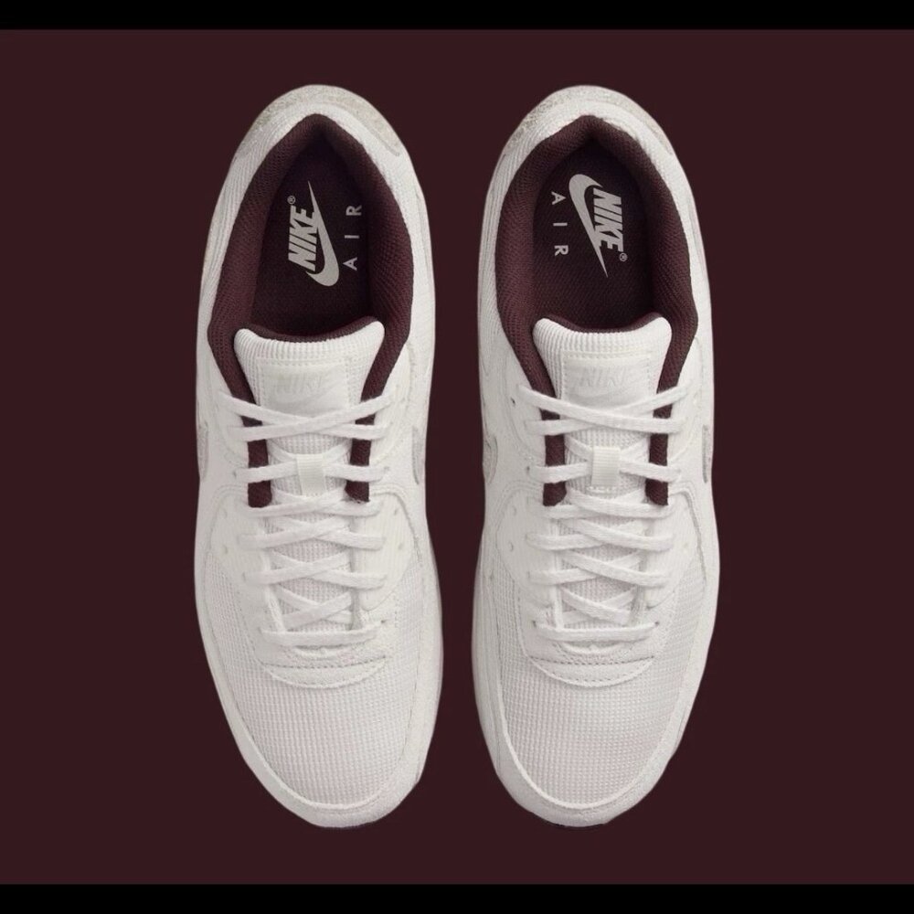 Nike Air Max 90 PRM Sail Burgundy Crush HQ1712-001 Men's Sizes NBY - Picture 4 of 6